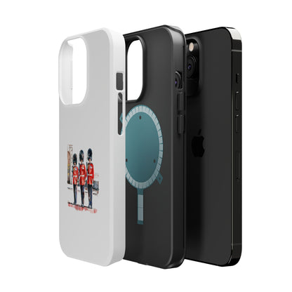 Stylish Magnetic Phone Case with Guards Design, Fun Phone Cover, Unique Gifts for Tech Lovers, Elegant Protection for All Phones