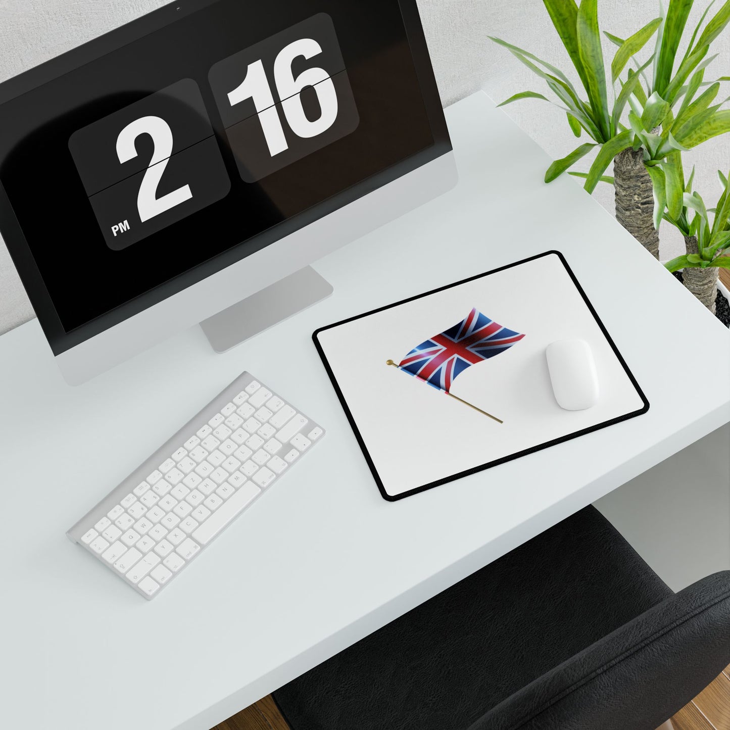 Patriotic Desk Mat - Union Jack Desk Pad, British Flag Office Decor, Workstation Accessory, Great for Home or Gifts