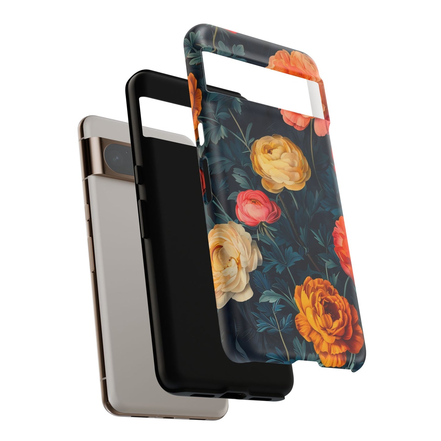Floral Phone Case - Tough Cases, Stylish Protection, Gift for Flower Lovers, Customizable Cover, Floral Design Mobile Accessory