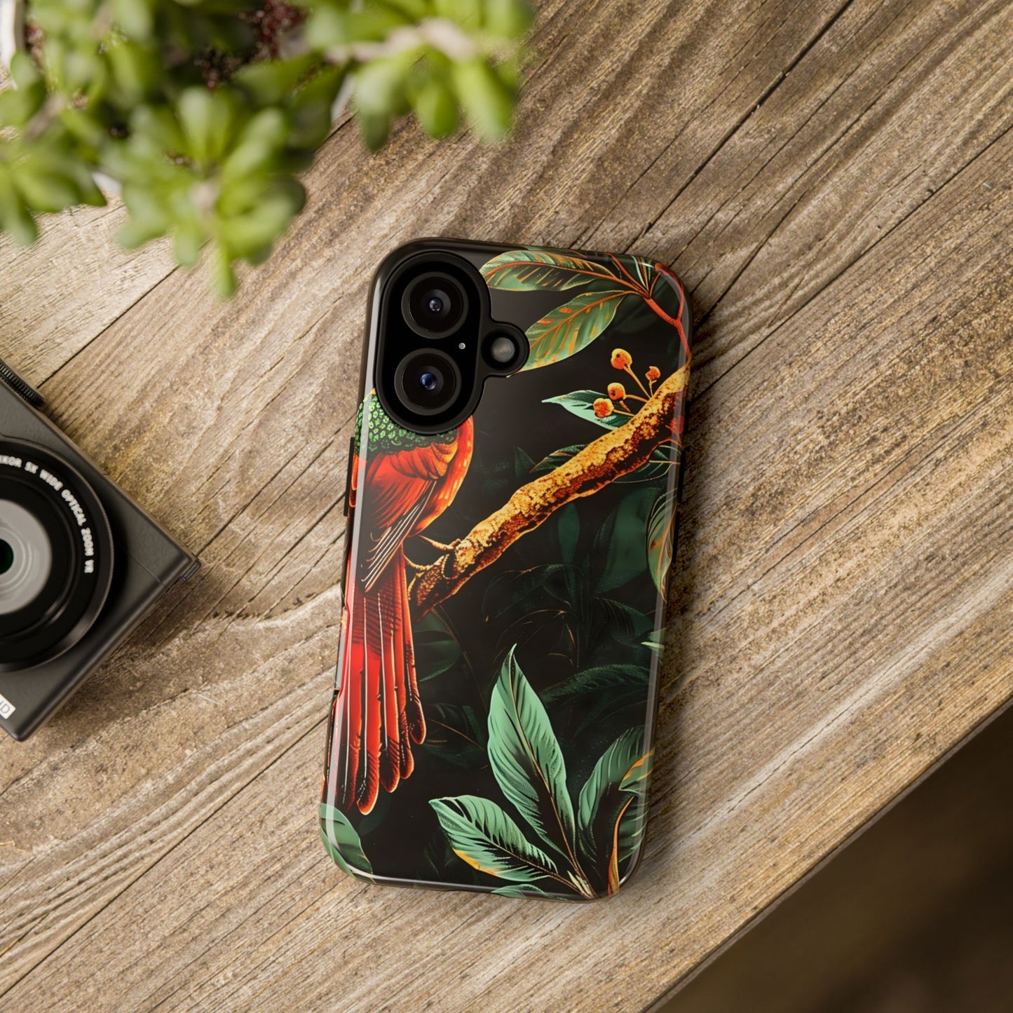 Tough Cases for Nature Lovers, Tropical Bird Phone Case, Eco-Friendly Cover, Gift for Bird Watchers, Vibrant Floral Design