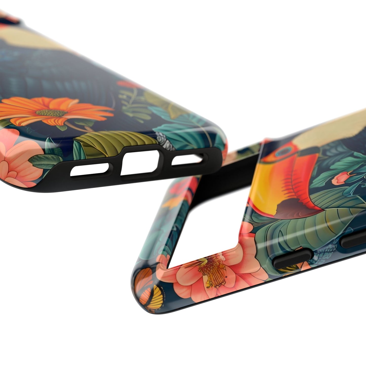 Tropical Toucan Phone Case - Cute Animal Design, Nature Lover Gift, Floral Pattern, Bird Lover Accessory, Summer Vibes