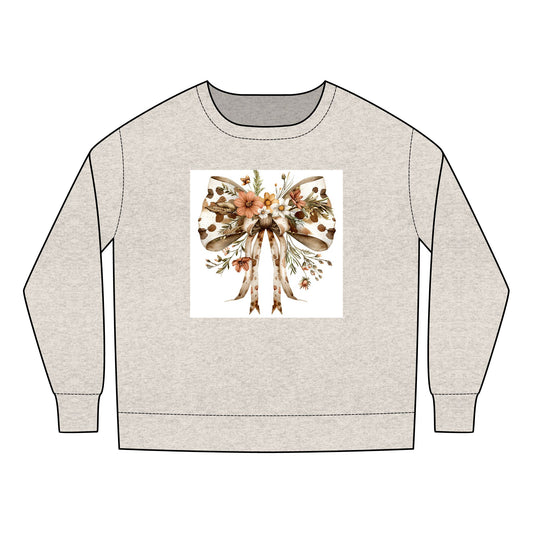 Toddler Sweatshirt - Vintage Cowhide Bow with Rustic Floral Decor - Cozy Kids Apparel for Every Occasion