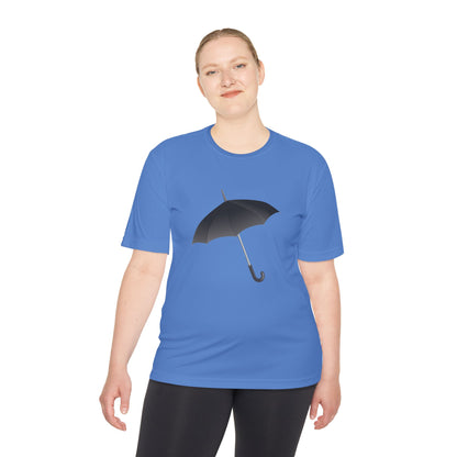 Unisex Moisture Wicking Tee - Classic British Umbrella Watercolor Art Print