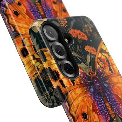 Butterfly Phone Case, Tough Cases for Nature Lovers, Vibrant Floral Design, Gift for Her, Cute Phone Accessories, Butterfly Artwork
