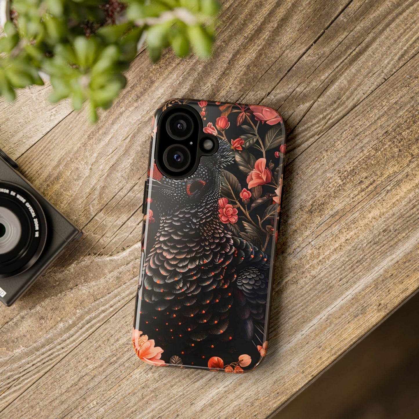 Tough Cases: Floral Design Phone Case, Stylish Protection for Your Phone, Unique Gift for Bird Lovers, Vibrant Floral Art, [...]