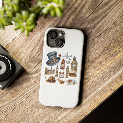 London-Themed Phone Case, Durable iPhone Cover, Gift for Travelers, Unique Cell Phone Accessories, Stylish Gadget Protection