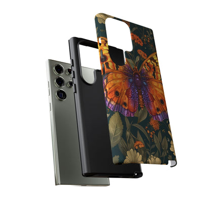 Butterfly Phone Case, Tough Cases for Nature Lovers, Vibrant Floral Design, Gift for Her, Cute Phone Accessories, Butterfly Artwork