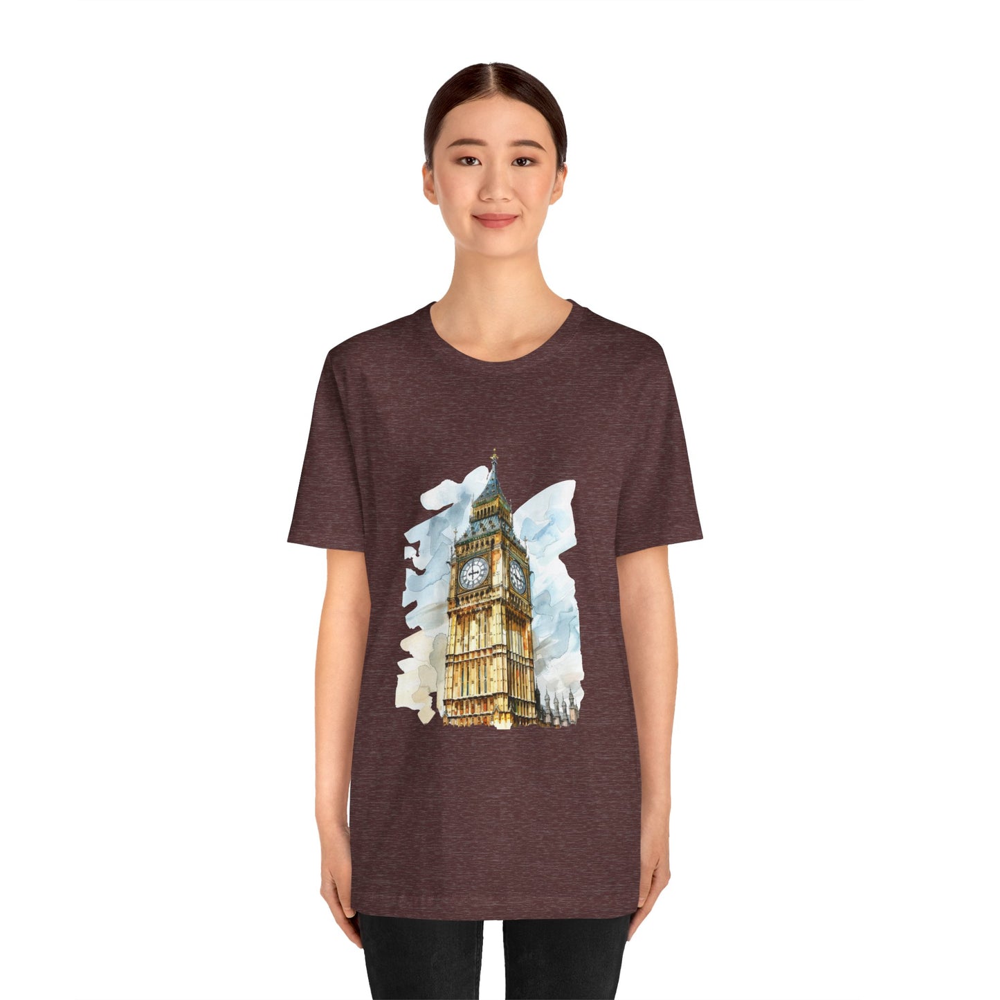 Unisex Jersey Short Sleeve Tee - Iconic Big Ben Clock Tower Design - London Landmark