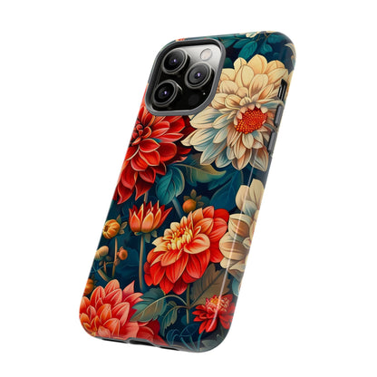 Floral Phone Case - Vibrant Tough Cases, Stylish Floral Cell Phone Cover, Gift for Her, Trendy Phone Accessory, Flower Design
