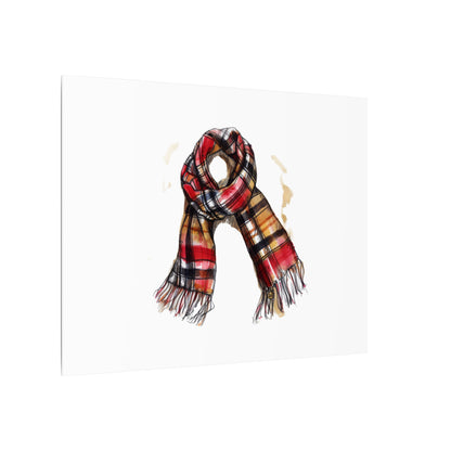 Autumn Scarf Canvas Art Print | Cozy Home Décor, Gift for Fall Lovers, Seasonal Wall Art, Unique Interior Design
