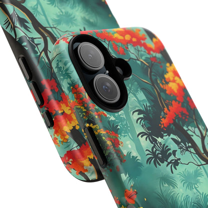 Tough Cases - Vibrant Forest Phone Case, Nature Lover Gift, Outdoor Adventure Accessory, Eco-Friendly Tech Cover, Floral Protection Skin