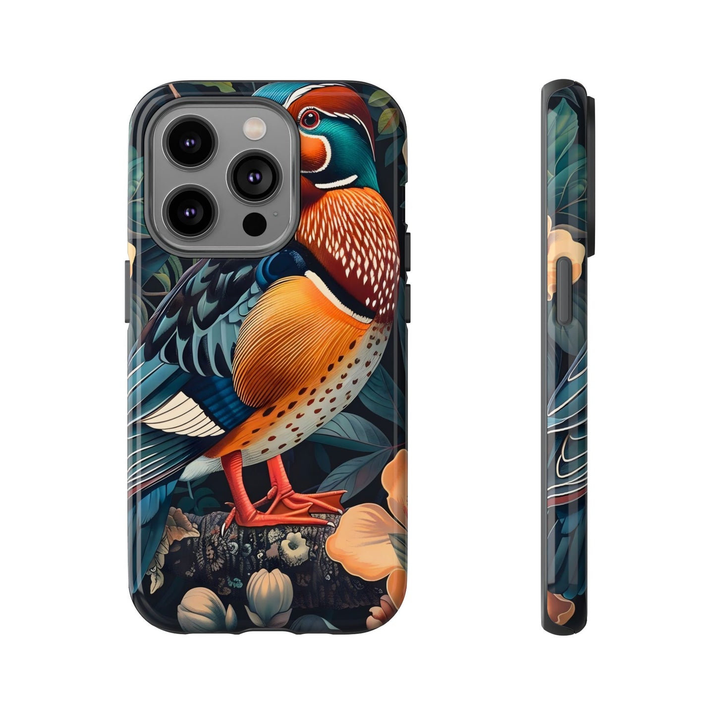 Vibrant Phone Case with Artistic Bird Design, Nature Lover Gift, Wildlife Enthusiast Accessory, Floral Tech Case, Unique Mobile Cover