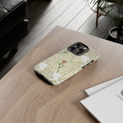Elegant Floral Phone Case, Tough Cases for iPhone, Stylish Smartphone Cover, Protection with Floral Art, Unique Gift for Her