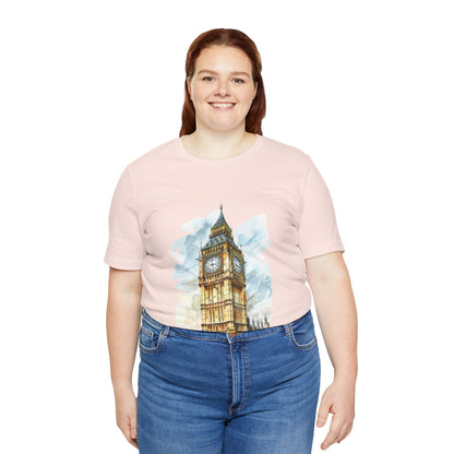 Unisex Jersey Short Sleeve Tee - Iconic Big Ben Clock Tower Design - London Landmark