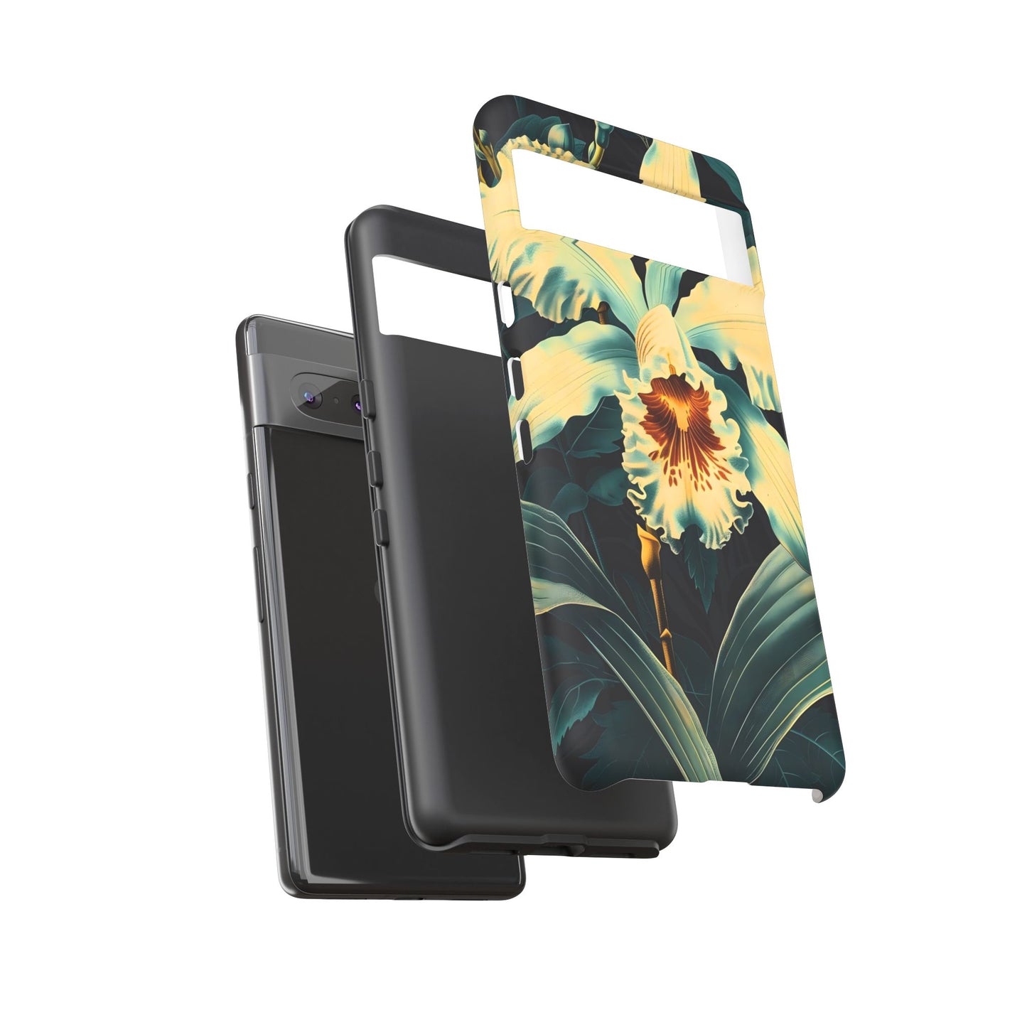 Floral Phone Case - Tough Cases with Orchid Design, Durable Smartphone Cover for Nature Lovers, Floral Gift for Her, Botanical [...]