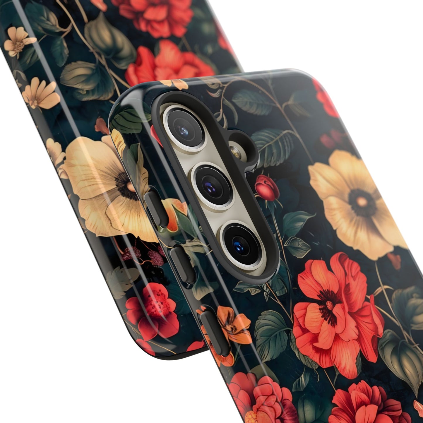 Floral Phone Case, Tough Cases, Flower Motif, Protective Cover, Gift for Her, Floral Design, Spring Accessory