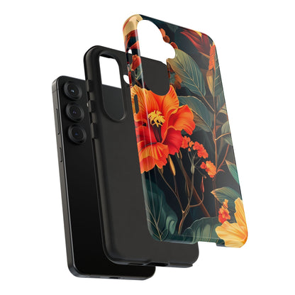 Tough Floral Phone Case | Tropical Vibe, Gift for Nature Lovers, Summer Beach Accessory, Floral Pattern, Trendy Phone Accessories