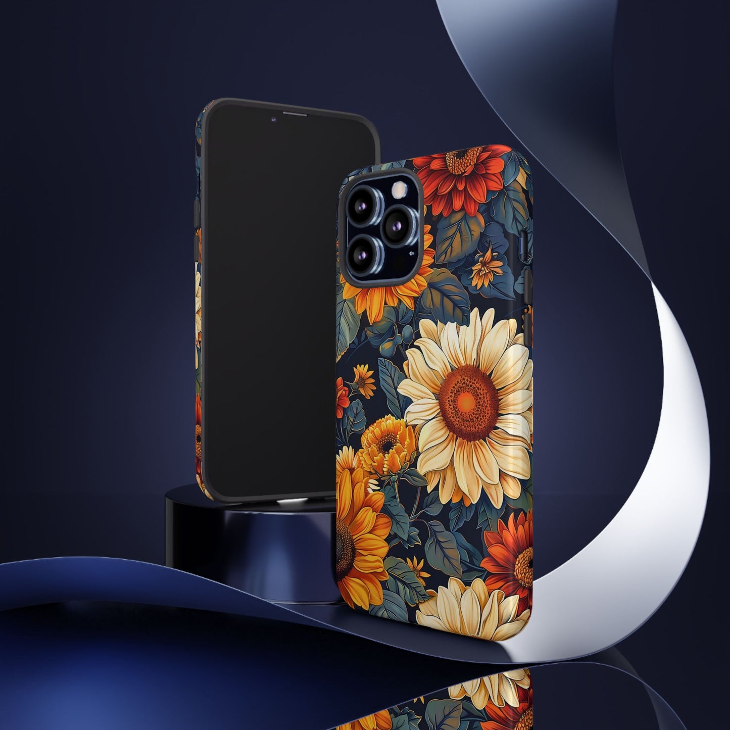 Floral Tough Phone Case | Sunflower Design, iPhone Cover, Protective Case, Gifts for Her, Floral Phone Accessory