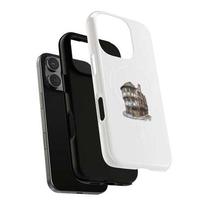 Durable Magnetic Phone Cases with Vintage Architecture Design, Personalized Phone Protection, Unique Gift for Travelers, Stylish Tech [...]