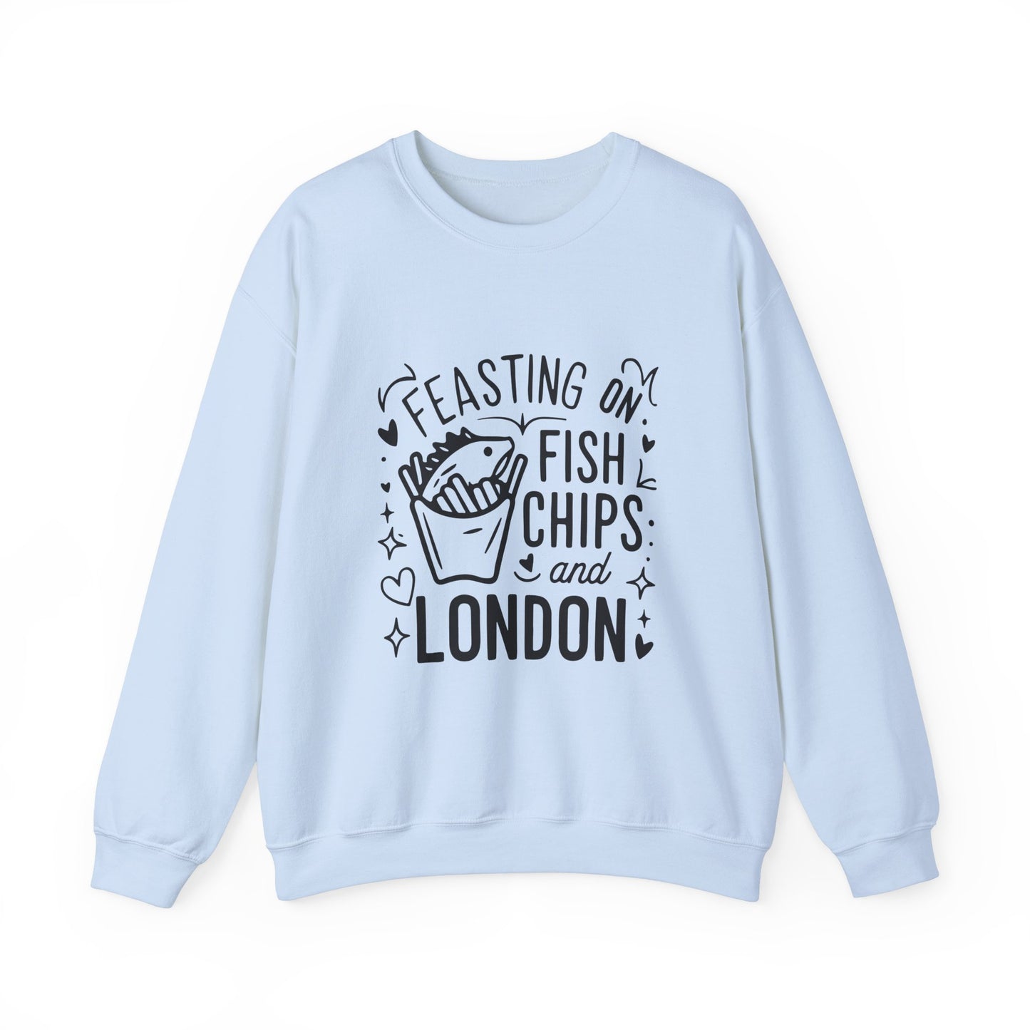 Unisex Heavy Blend™ Crewneck Sweatshirt Relaxed - Fish Chips and London