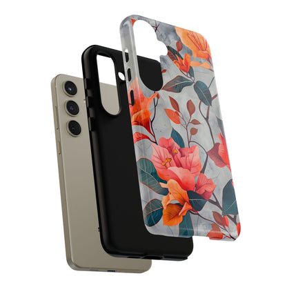 Floral Phone Case, Tough Cases, Flower Power, Gift for Her, Decorative Phone Cover, Trendy Accessories, Everyday Style