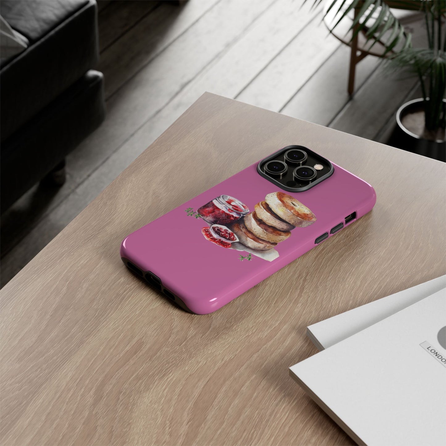 Cute Bagel Phone Case, Tough Cases for Food Lovers, Unique Gifts for Foodies, Phone Accessories for Breakfast Lovers, Fun and Stylish Cases
