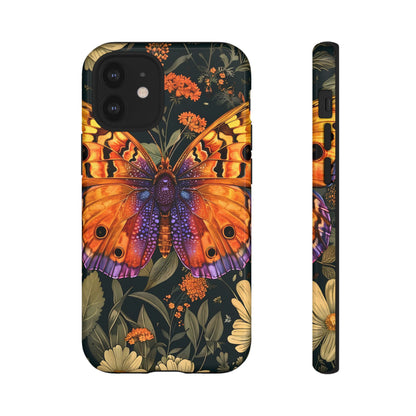 Butterfly Phone Case, Tough Cases for Nature Lovers, Vibrant Floral Design, Gift for Her, Cute Phone Accessories, Butterfly Artwork