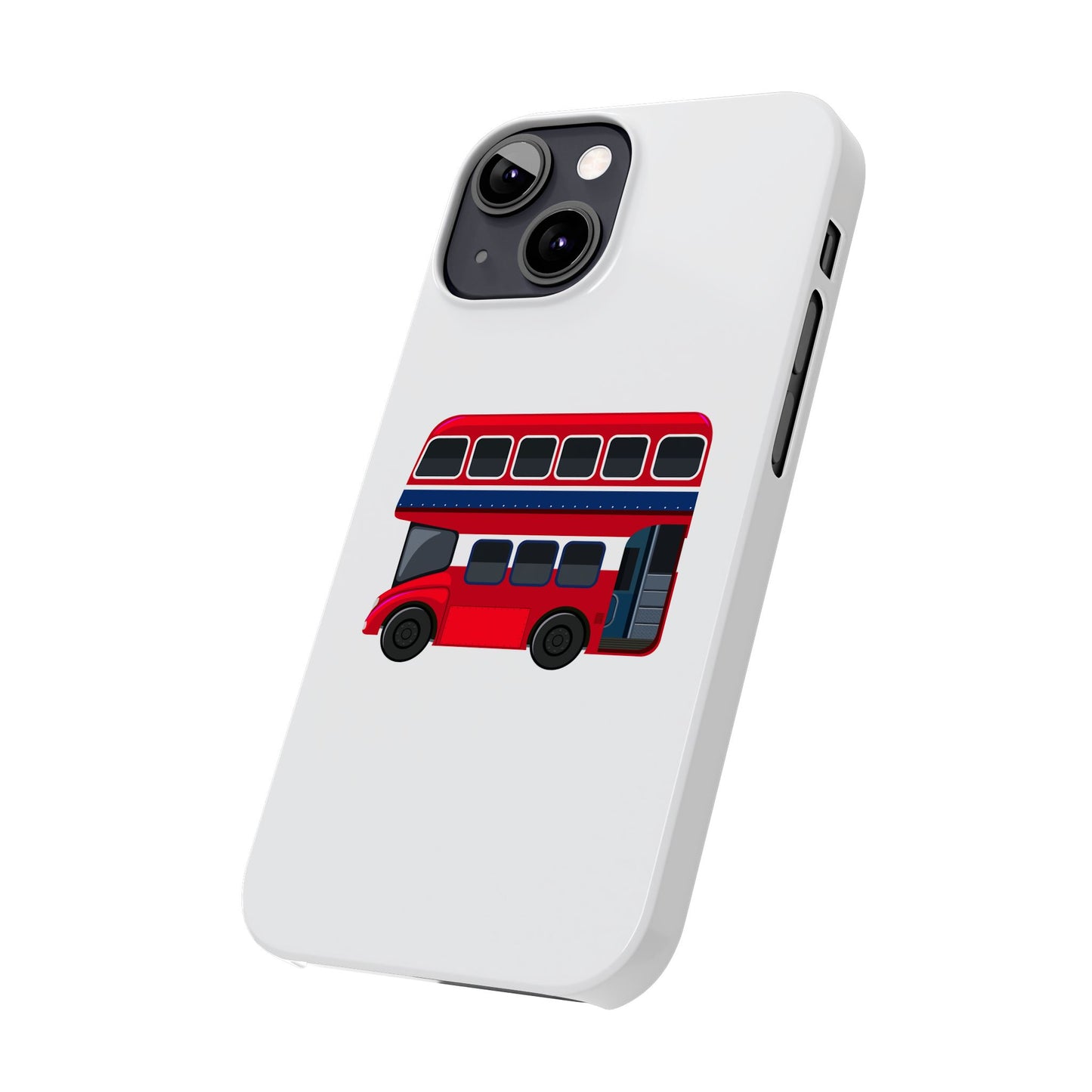 Charming Red Double-Decker Bus Phone Cases, Cute Phone Covers for Travelers, Gifts for London Lovers, Stylish Mobile Accessories, [...]