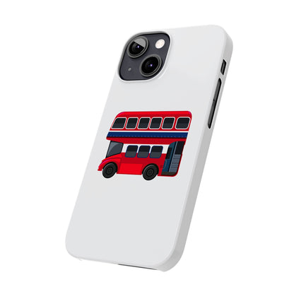 Charming Red Double-Decker Bus Phone Cases, Cute Phone Covers for Travelers, Gifts for London Lovers, Stylish Mobile Accessories, [...]
