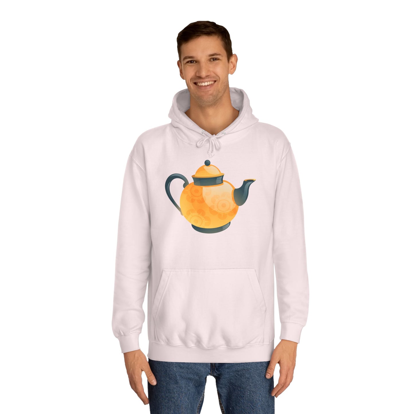 Unisex College Hoodie - Classy British Tea Kettle