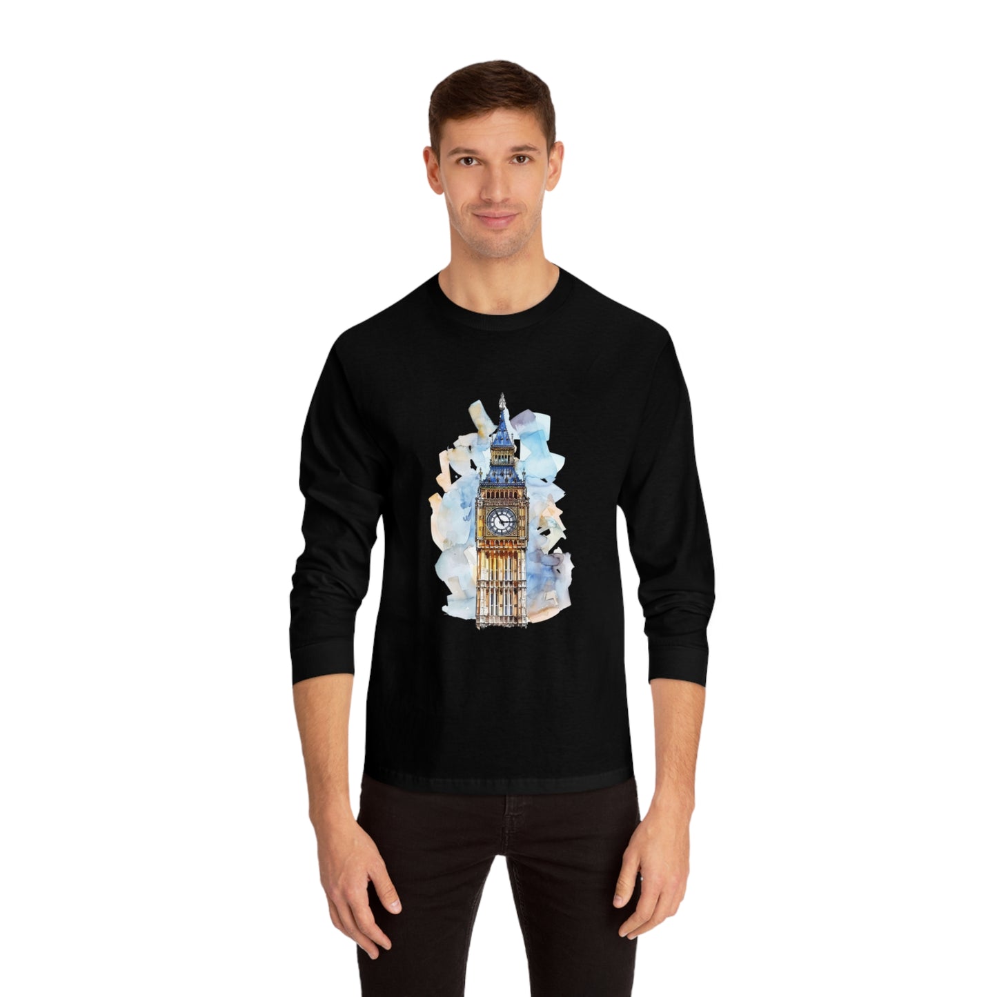 Unisex Classic Long Sleeve T-Shirt - Iconic Big Ben Clock Tower Design