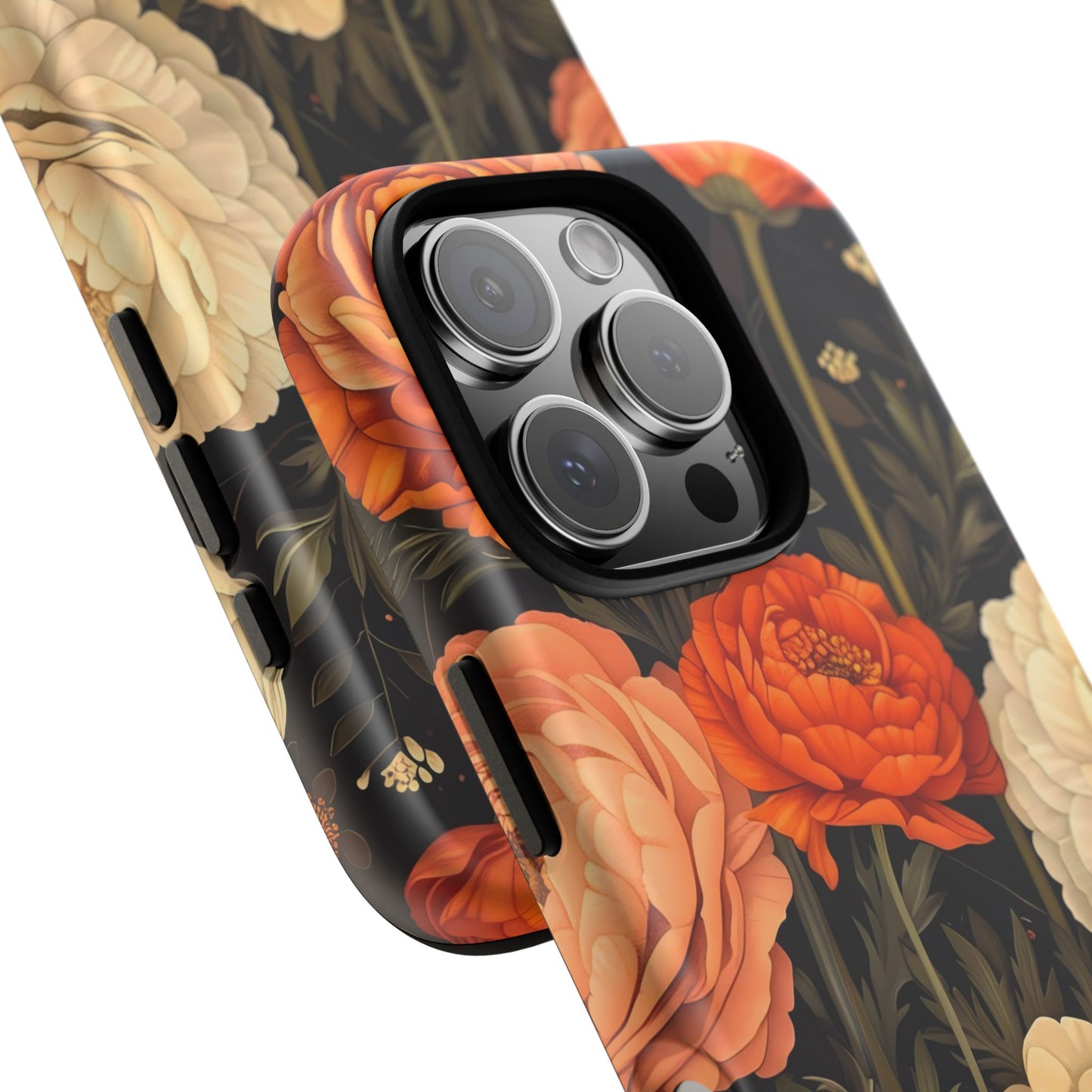 Floral Phone Case with Tough Protection, Blooming Ranunculus Design, Durable Cover, Gift for Flower Lovers, Eco-Friendly Phone Accessory