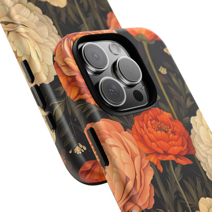 Floral Phone Case with Tough Protection, Blooming Ranunculus Design, Durable Cover, Gift for Flower Lovers, Eco-Friendly Phone Accessory