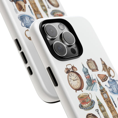 Vintage Illustrative Phone Case, Whimsical Tough Phone Cover, Gifts for Her, Unique Cell Phone Accessory