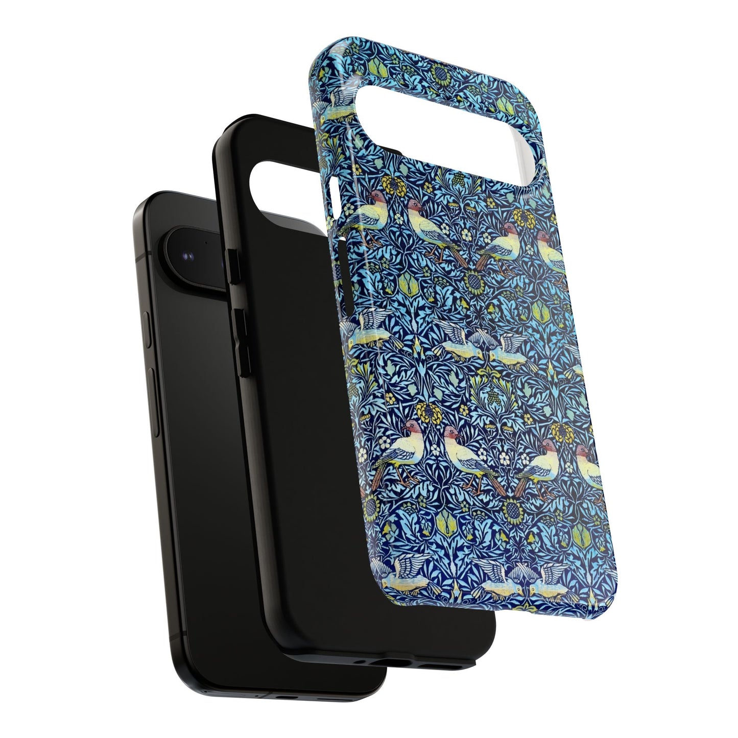 Bird and Floral Pattern Phone Case, Tough Cases, Gift for Nature Lovers, Eco-friendly, Custom Phone Accessories, All-Occasion
