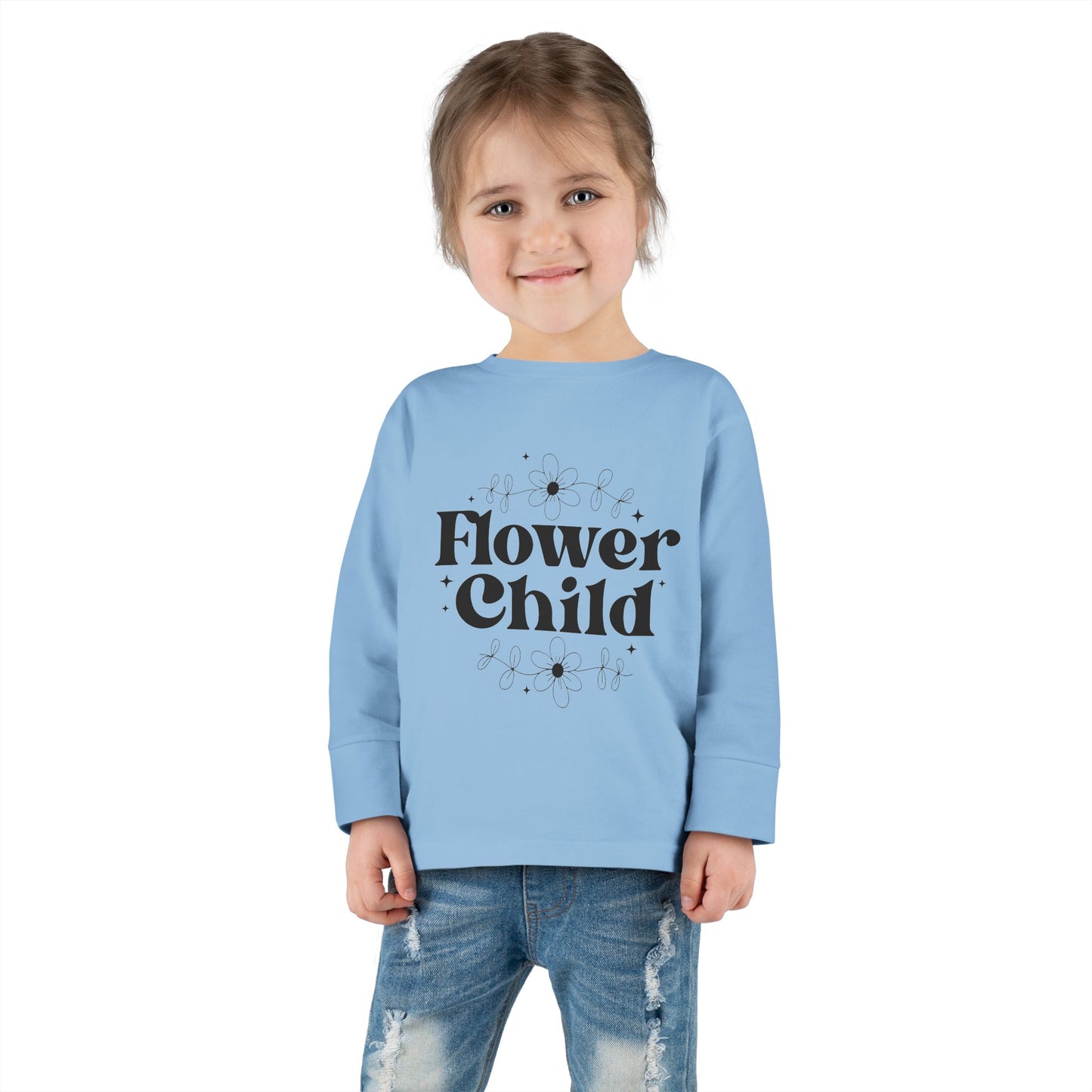 Flower Child Toddler Long Sleeve Tee - Perfect for Playdates and Celebrations