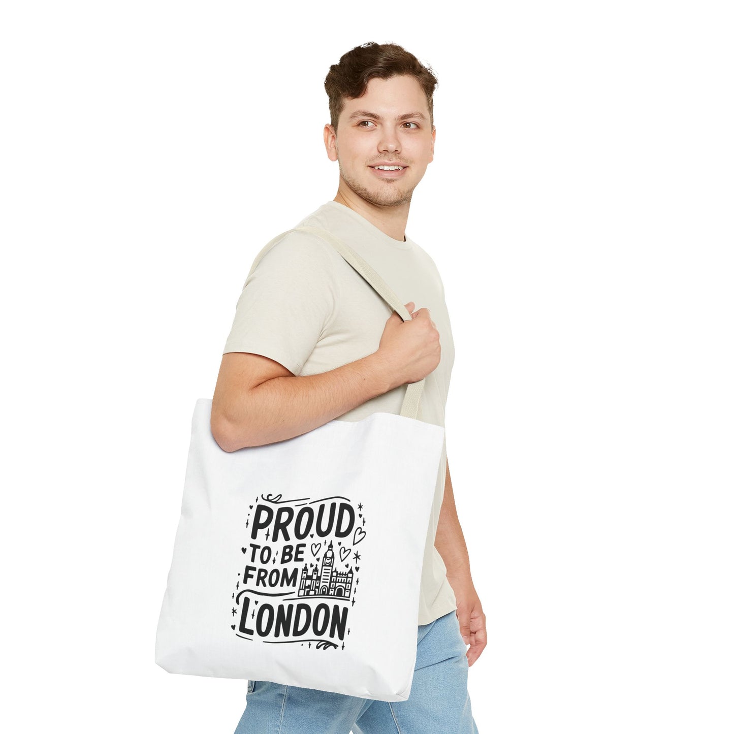 Proud London Tote Bag, Stylish Shopping Bag, Gift for Londoners, Travel Tote, Eco-Friendly Accessory, City Pride