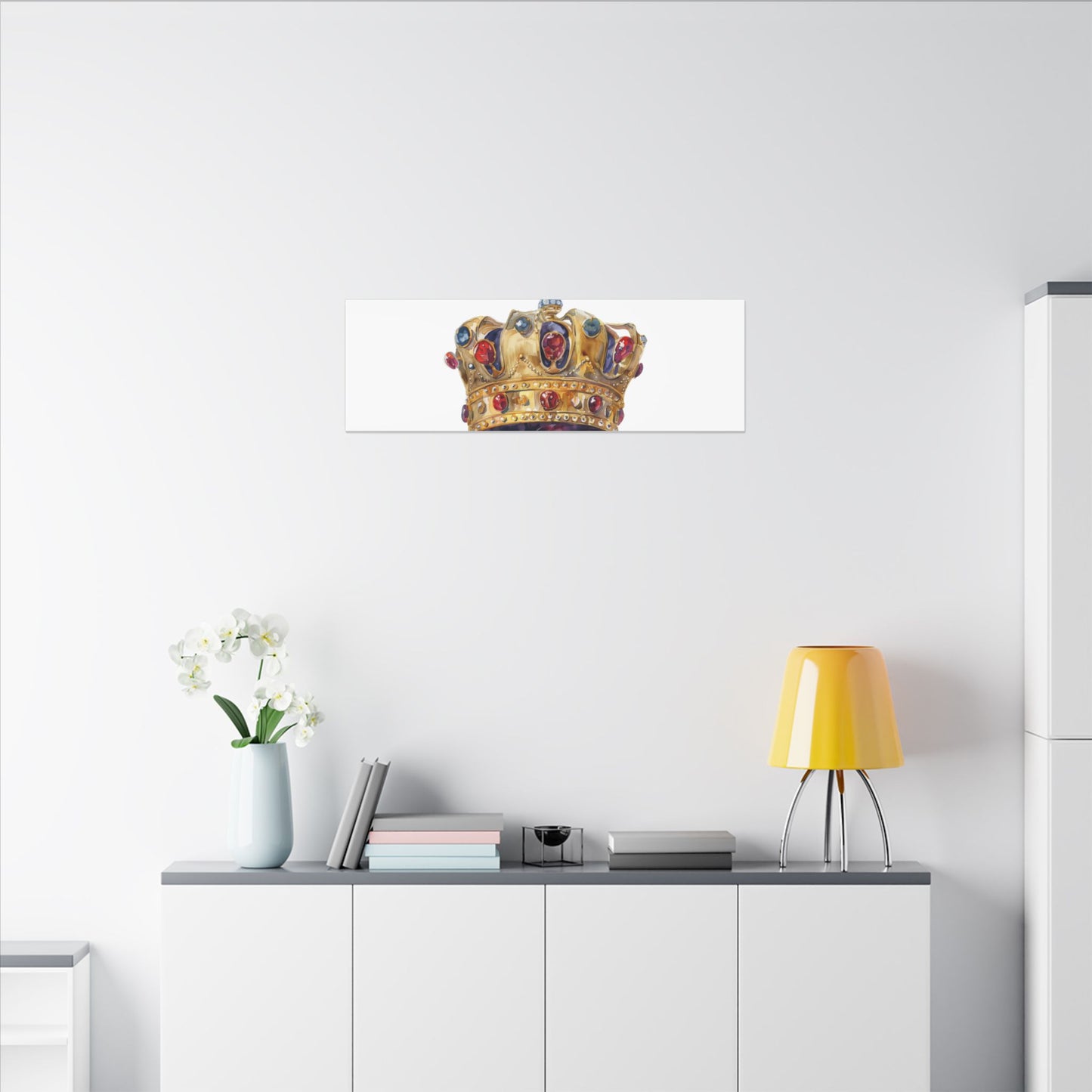 Crown Art Print, Royal Wall Decor, Matched for Home or Office, Gift for Art Lovers, Unique Royalty Artwork