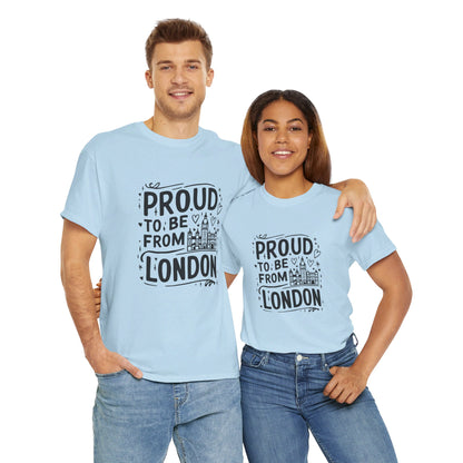 Proud to be from London Watercolor Art Collection Breathable Unisex Cotton T-Shirt