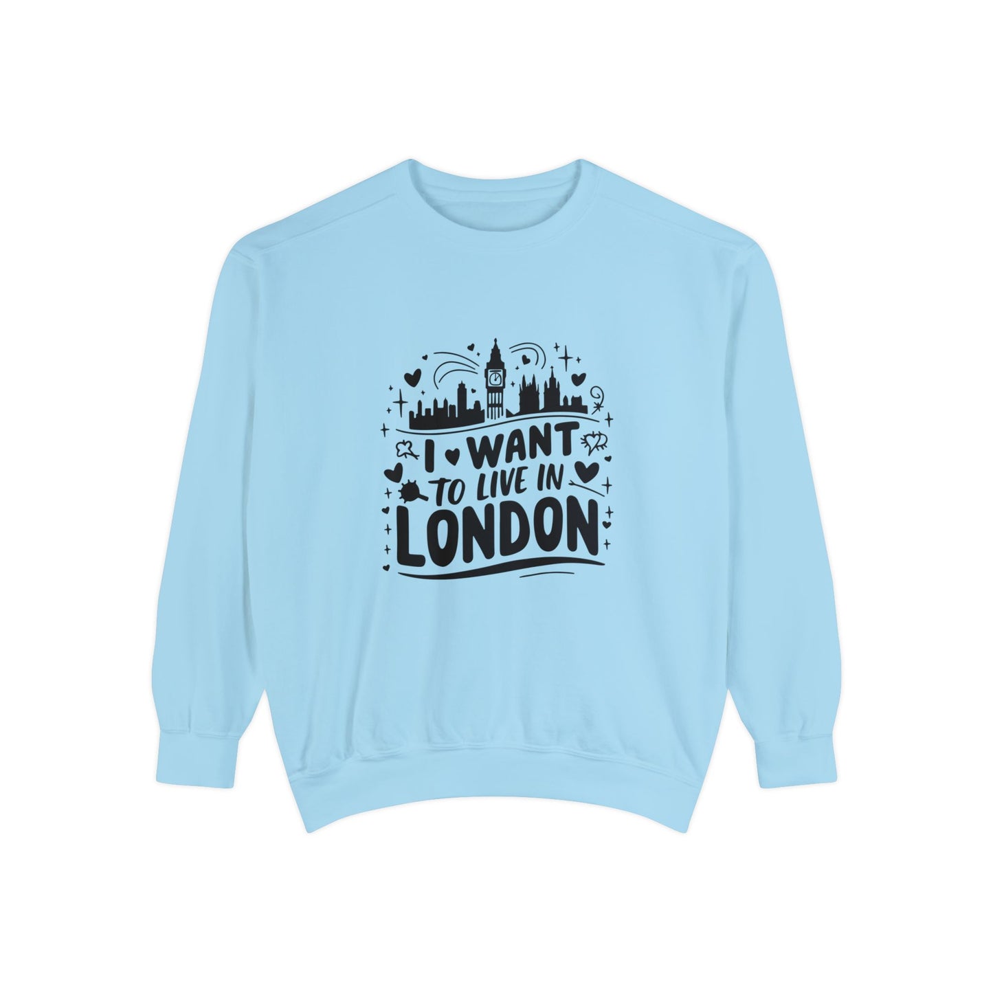 Unisex Garment-Dyed Sweatshirt Elegant - Living my Best in London