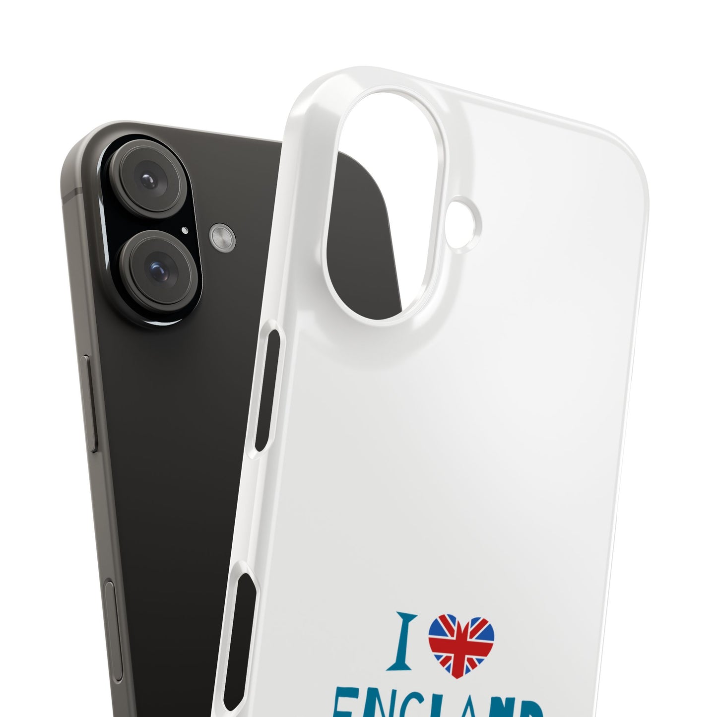I Love England Slim Phone Case, UK Pride Phone Cover, Gift for Travelers, Smartphone Accessory, England Souvenir Case