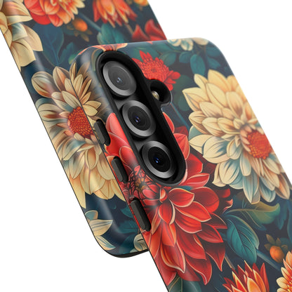 Floral Phone Case - Vibrant Tough Cases, Stylish Floral Cell Phone Cover, Gift for Her, Trendy Phone Accessory, Flower Design