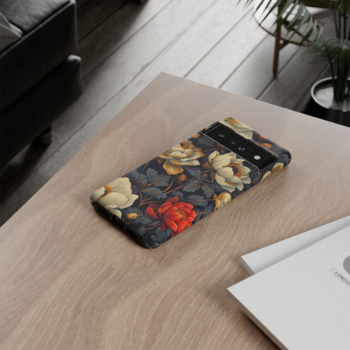 Floral Phone Case - Tough Cases, Stylish Mobile Cover, Flower Design, Holiday Gift, Trendy Accessory, Eco-Friendly Case