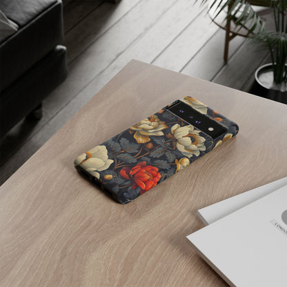 Floral Phone Case - Tough Cases, Stylish Mobile Cover, Flower Design, Holiday Gift, Trendy Accessory, Eco-Friendly Case