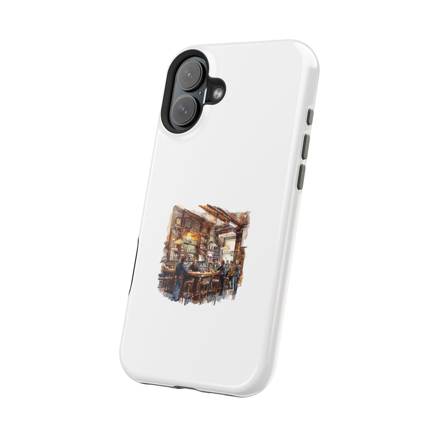 Artistic Magnetic Phone Case for Coffee Lovers, Cozy Café Vibe, Gift for Him or Her, Unique Custom Design, Holiday Present