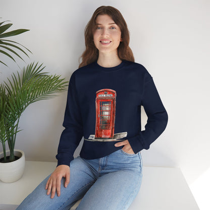 Unisex Heavy Blend™ Crewneck Sweatshirt - Iconic British Public Telephone