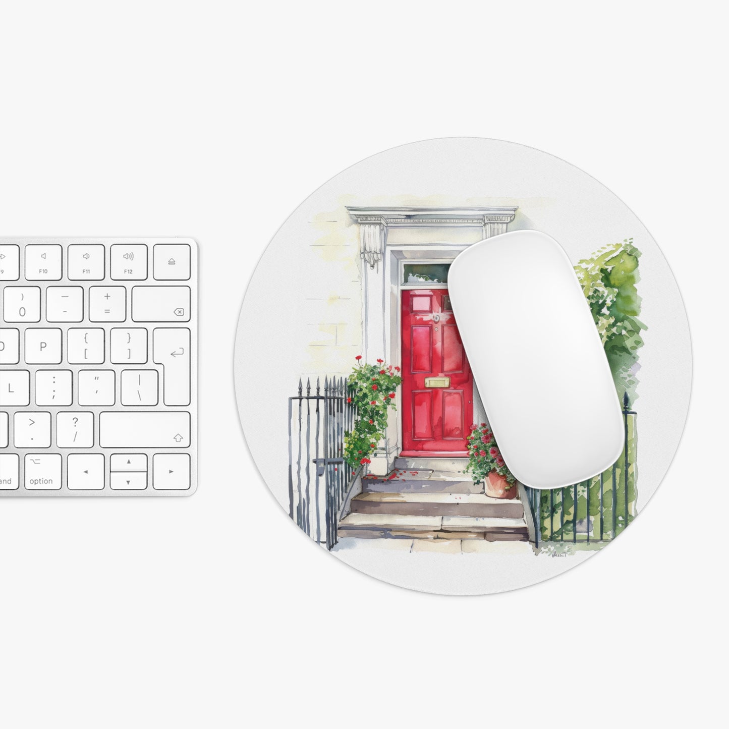 Charming Red Door Mouse Pad, Vibrant Desk Accessory, Perfect for Home Office, Gift for Friends, Ideal for Holidays and Celebrations