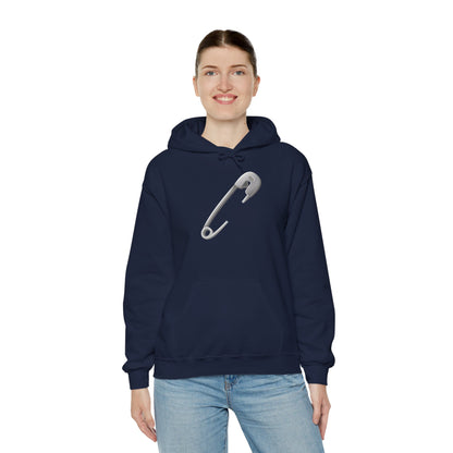 Unisex Heavy Blend™ Hooded Sweatshirt - Minimalist Safety Pin Design