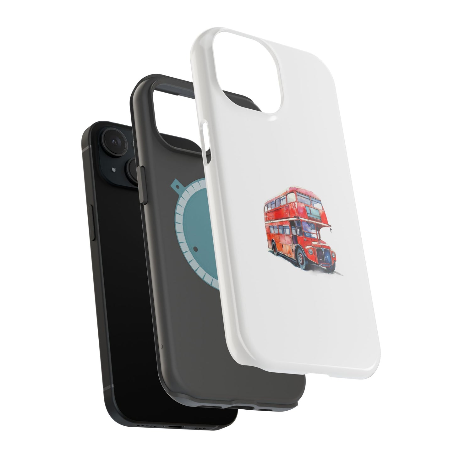 Stylish Magnetic Phone Cases | London Bus Design, Unique Gift for Travelers, Durable Protection, Trendy Accessories, Phone Covers