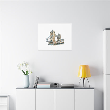 London Bridge Matte Canvas Wall Art, Elegant Home Decor, Unique Gift for Art Lovers, Travel Enthusiast Wall Decor, Modern Aesthetic
